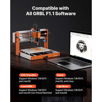 Μηχανή δρομολόγησης CNC VEVOR, άξονας 500W, μηχανή φρεζαρίσματος ξύλου 3 αξόνων, με επιφάνεια εργασίας 300 x 180 x 80 mm, χειριστήριο εκτός σύνδεσης, διακόπτη ορίου, ηλεκτρονικό στοπ, για κοπή ξυλογλυπτικής, ακρυλικού πλαστικού