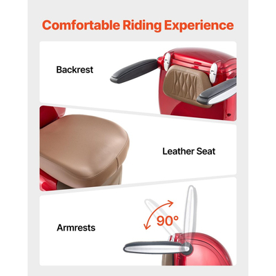 Σκούτερ VEVOR βαρέως τύπου 4 τροχών για ηλικιωμένους και ενήλικες, χωρητικότητας 250 κιλών, μεγάλης εμβέλειας 35 χλμ., ηλεκτρικό σκούτερ αναψυχής παντός εδάφους 1000W, μέγιστης χωρητικότητας αναρρίχησης 20°