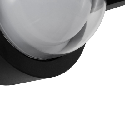 kelvo® NEXA KLV-101-0252 Φωτιστικό Τοίχου / Απλίκα LED 6W 600lm 180° AC 220-240V Αδιάβροχο IP65 Θερμό Λευκό 2700K - Sanan SMD Chip & TÜV SÜD Driver - Μαύρο Ματ - Μ11 x Π9 x Υ11cm - 5 Χρόνια Εγγύηση