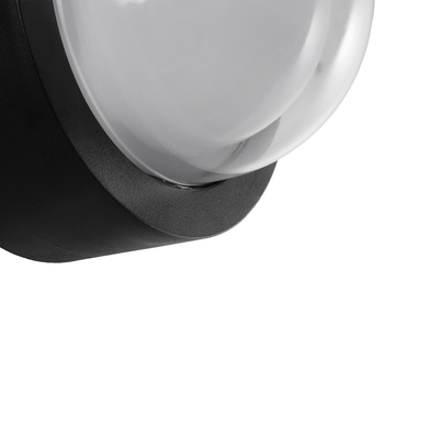 kelvo® NEXA KLV-101-0247 Φωτιστικό Τοίχου / Απλίκα LED 6W 480lm 180° AC 220-240V Αδιάβροχο IP65 Ultra Θερμό Λευκό 1800K - Sanan SMD Chip & TÜV SÜD Driver - Μαύρο Ματ - Μ11 x Π8.5 x Υ11cm - 5 Χρόνια Εγγύηση