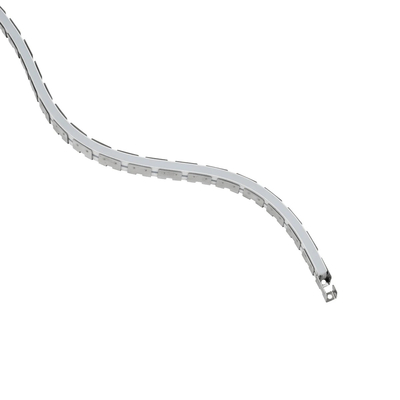 kelvo® NEONPRO KLV-101-0069 Εύκαμπτη Βάση Στήριξης για Neon Flex - Νίκελ Χρώμιο - Μ1000 x Π0.7 x Υ1.2cm - Ρολό 10 Μέτρων