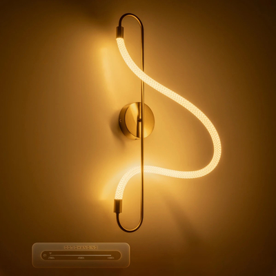 kelvo® GLOW KLV-101-0169 Φωτιστικό Τοίχου / Απλίκα LED 18W 1800lm 360° AC 220-240V IP20 Ρυθμιζόμενο Λευκό CCT με On/Off 2700K/4500K/6000K - Lumileds SMD Chip - Χρυσό Πλατίνα - Μ30 x Π15 x Υ70cm - 3 Χρόνια Εγγύηση