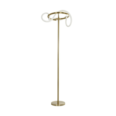 kelvo® GLOW KLV-101-0174 Επιδαπέδιο Φωτιστικό LED 30W 3000lm 360° AC 220-240V IP20 Ρυθμιζόμενο Λευκό CCT με Αφή 2700K/4500K/6000K Dimmable - Lumileds SMD Chip - Χρυσό Πλατίνα - Μ45 x Π45 x Υ160cm - 3 Χρόνια Εγγύηση