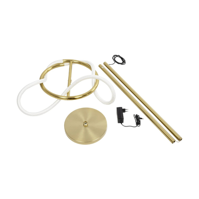 kelvo® GLOW KLV-101-0174 Επιδαπέδιο Φωτιστικό LED 30W 3000lm 360° AC 220-240V IP20 Ρυθμιζόμενο Λευκό CCT με Αφή 2700K/4500K/6000K Dimmable - Lumileds SMD Chip - Χρυσό Πλατίνα - Μ45 x Π45 x Υ160cm - 3 Χρόνια Εγγύηση