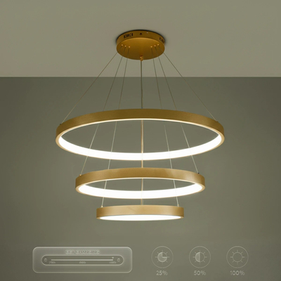 kelvo® NEMESIS KLV-101-0222-V2 Κρεμαστό Φωτιστικό Οροφής LED 120W 12000lm 180° AC 220-240V IP20 Ρυθμιζόμενο Λευκό CCT με Χειριστήριο από 2700K έως 6000K Dimmable - Lumileds SMD Chip - Χρυσό Πλατίνα - Μ80 x Π80 x Υ80cm - 3 Χρόνια Εγγύηση