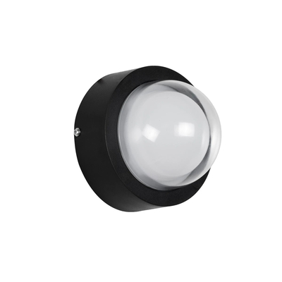 kelvo® NEXA KLV-101-0249 Φωτιστικό Τοίχου / Απλίκα LED 6W 360lm 180° AC 220-240V Αδιάβροχο IP65 Μπλε - Sanan SMD Chip & TÜV SÜD Driver - Μαύρο Ματ - Μ11 x Π8.5 x Υ11cm - 5 Χρόνια Εγγύηση