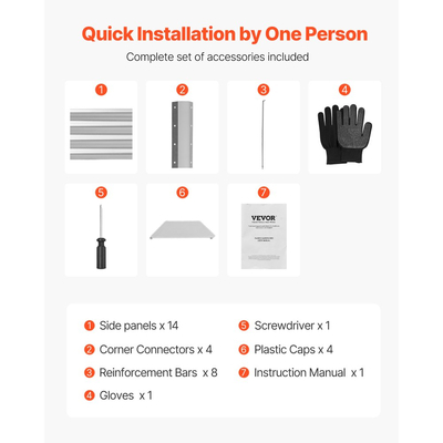 Μεταλλικό υπερυψωμένο παρτέρι VEVOR, εξωτερικό κουτί κήπου Galvalume 3,6 x 1,2 x 0,3 m, ανοιχτού πάτου, μεγάλο υπερυψωμένο παρτέρι για καλλιέργεια λαχανικών, λουλουδιών και παχύφυτων, γαλβανισμένο χρώμα