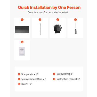 Μεταλλικό υπερυψωμένο παρτέρι VEVOR, 2,0 x 0,6 x 0,4 m οβάλ εξωτερικό κουτί κήπου Galvalume, ανοιχτού πάτου, μεγάλη υπερυψωμένη γλάστρα για καλλιέργεια λαχανικών, λουλουδιών, παχύφυτων, σκούρο γκρι