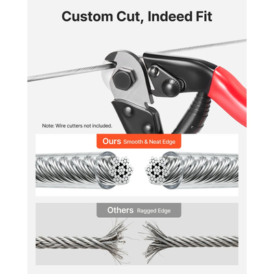 Κιτ συρματόσχοινου VEVOR 2 mm, μήκος 35,1 m, καλώδιο από ανοξείδωτο χάλυβα 304, αντοχή σε θραύση 2 kN, κατασκευή 7 x 7 κλώνων, χαλύβδινο καλώδιο για σύστημα κιγκλιδωμάτων καταστρώματος, πέργκολα κήπου, φωτιστικά σε σειρά