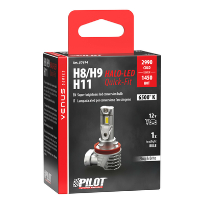 Lampa - LED Λάμπα Αυτοκινήτου Halo Venus Series H8 / H9 / H11 12V 10W Quick-Fit – Υψηλής Φωτεινότητας, Fanless Technology - 1 τεμ. (L5767.4)