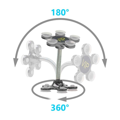 Ισχυρή Βάση Κινητού Με Μικροβεντούζες Βαθύ Γκρί
