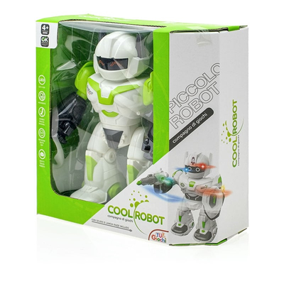 Ρομπότ με Όπλο και Ασπίδα Λευκό/Πράσινο
