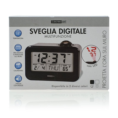 Ψηφιακό Ρολόϊ LED Projector Black