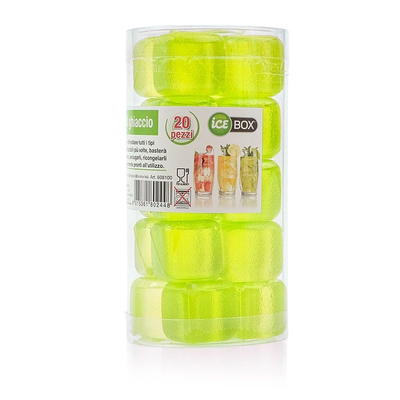 FrostBar Πλαστικά Παγάκια Reusable Πράσινα (20 τμχ)