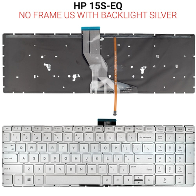 Πληκτρολόγιο HP 15S-EQ NO FRAME US WITH BACKLIT SILVER