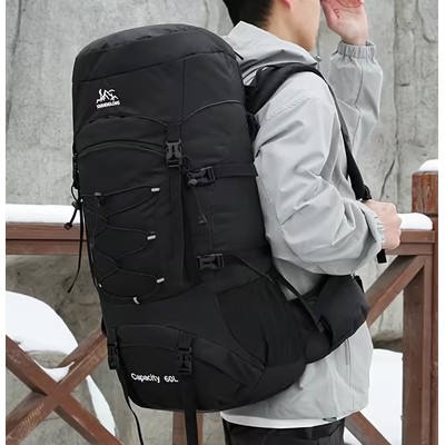 Σακίδιο πλάτης ορειβατικό - H2410 - 60L - 251609 - Black