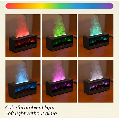 Υγραντήρας χώρου με εφέ φλόγας - 626286 - Black