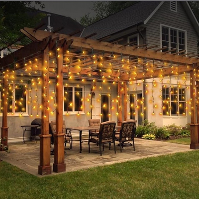 VenCore 7042-10003 - Fairy Curtain Lights 3x1m 120 LED 2200K - Χριστουγεννιάτικη Κουρτίνα με Διάφανο Καλώδιο 8W 230V 3x1m με 120 LED Θερμό Λευκό 2200K IP65 Αδιάβροχη