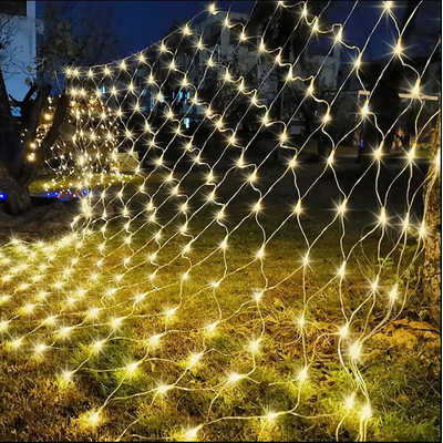 VenCore 7042-10005 - Fairy LED Net Lights 3x2m 192 LED 2200K - Χριστουγεννιάτικο Δίχτυ με Διάφανο Καλώδιο 12W 230V 3x2m με 192 LED Θερμό Λευκό 2200K IP65 Αδιάβροχη