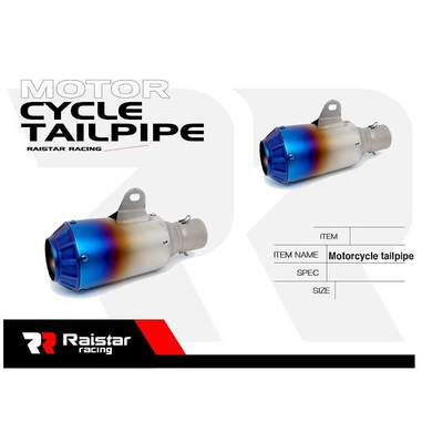 Τελικό εξάτμισης μοτοσυκλέτας σιλανσιέ - 26cm - R-MG0612-1 - 320002