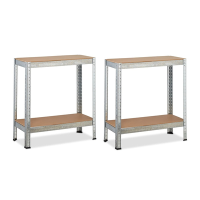 Champion Γαλβανιζέ Πάγκος Εργασίας 2 Επιπέδων Υψηλής Αντοχής 90x120x60