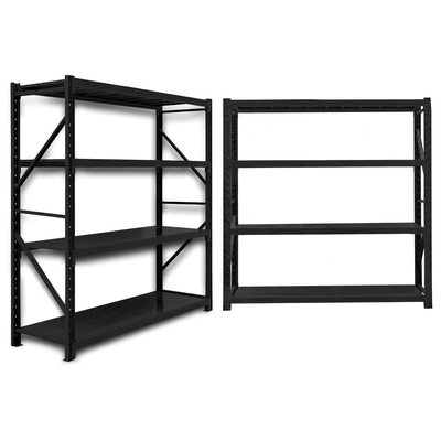 Ράφια Βαρέως Τύπου 200x200x60 Μαύρο