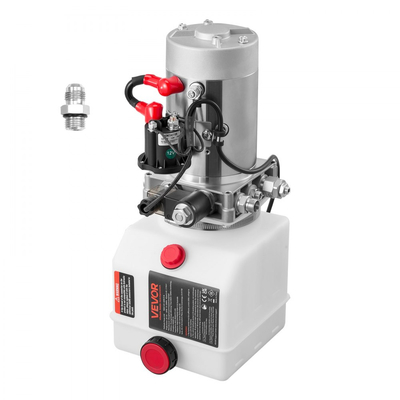 Υδραυλική μονάδα ισχύος VEVOR 4 L, αντλία ρυμούλκησης απλής ενέργειας, μέγιστη πίεση εκτόνωσης 22 MPa και ρυθμός ροής 3,4 L/min, υδραυλική αντλία DC 12V με μεταλλική δεξαμενή για ανύψωση ρυμούλκας και αυτοκινήτου