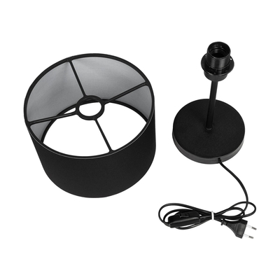 GLOBOSTAR® STRING 204-0196 Μοντέρνο Επιτραπέζιο Φωτιστικό Πορτατίφ με Ντουί 1 x E27 AC 220-240V IP20 - Μαύρο - Μ24 x Π24 x Υ37cm