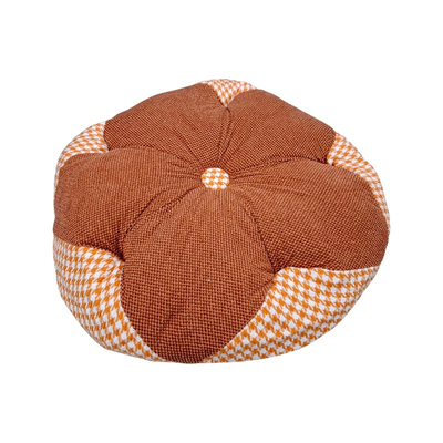 Μαξιλάρι καρέκλας Πουφ - 50cm - 720186 - Dark Brown/Orange