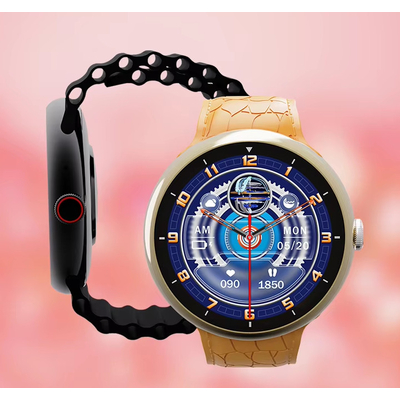 Σετ Smartwatch με 7 λουράκια - V16 Pro Max - 814161 - Orange/Brown