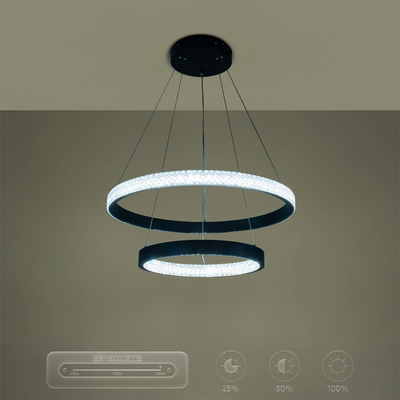 kelvo® DIAMOND KLV-101-0235 Κρεμαστό Φωτιστικό Οροφής LED 75W 7500lm 360° AC 220-240V IP20 Ρυθμιζόμενο Λευκό CCT με Χειριστήριο από 2700K έως 6000K Dimmable - Lumileds SMD Chip - Μαύρο Ματ - Μ60 x Π60 x Υ40cm - 3 Χρόνια Εγγύηση