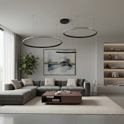 kelvo® DIAMOND KLV-101-0245 Κρεμαστό Φωτιστικό Οροφής LED 150W 15000lm 180° AC 220-240V IP20 Ρυθμιζόμενο Λευκό CCT με Χειριστήριο από 2700K έως 6000K Dimmable - Lumileds SMD Chip - Μαύρο Ματ - Μ170 x Π170 x Υ60cm - 3 Χρόνια Εγγύηση