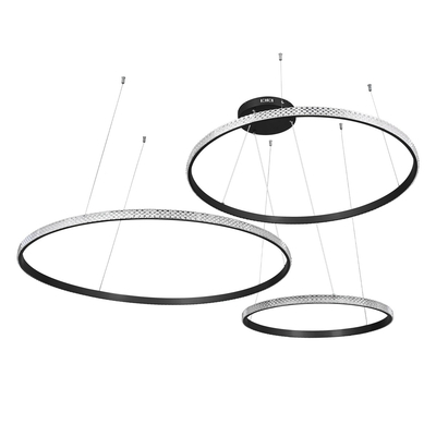 kelvo® DIAMOND KLV-101-0245 Κρεμαστό Φωτιστικό Οροφής LED 150W 15000lm 180° AC 220-240V IP20 Ρυθμιζόμενο Λευκό CCT με Χειριστήριο από 2700K έως 6000K Dimmable - Lumileds SMD Chip - Μαύρο Ματ - Μ170 x Π170 x Υ60cm - 3 Χρόνια Εγγύηση