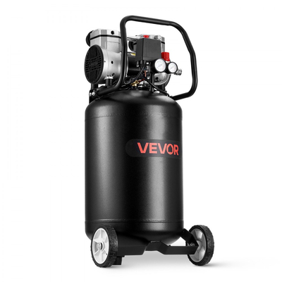 Αεροσυμπιεστής VEVOR 50L, 1,5 kW 113L/min στα 6,2 Bar, Μέγιστη πίεση 8 Bar, Δεξαμενή αεροσυμπιεστή χωρίς λάδι, Φορητός σε τροχούς για επισκευή αυτοκινήτων, φούσκωμα ελαστικών, βαφή με ψεκασμό, καρφώματα ξυλουργικών εργασιών
