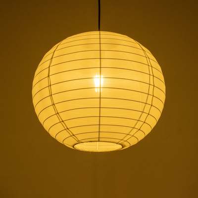 GLOBOSTAR® ROMINA 62004 Μοντέρνο Κρεμαστό Φωτιστικό Οροφής με Ντουί 1 x E27 AC 220-240V IP20 - Λευκό - Μ40 x Π40 x Υ40cm