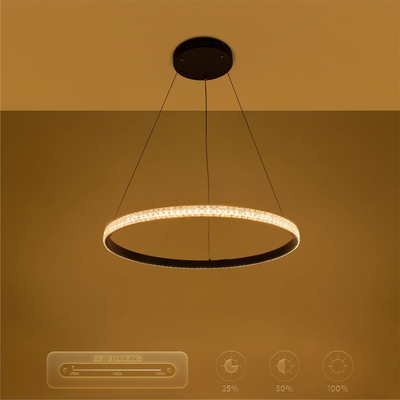 kelvo® DIAMOND KLV-101-0229 Κρεμαστό Φωτιστικό Οροφής LED 45W 4500lm 180° AC 220-240V IP20 Ρυθμιζόμενο Λευκό CCT με Χειριστήριο από 2700K έως 6000K Dimmable - Lumileds SMD Chip - Μαύρο Ματ - Μ60 x Π60 x Υ3cm - 3 Χρόνια Εγγύηση