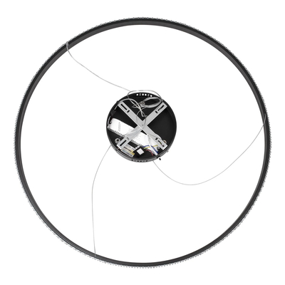 kelvo® DIAMOND KLV-101-0231 Κρεμαστό Φωτιστικό Οροφής LED 67W 6700lm 180° AC 220-240V IP20 Ρυθμιζόμενο Λευκό CCT με Χειριστήριο από 2700K έως 6000K Dimmable - Lumileds SMD Chip - Μαύρο Ματ - Μ80 x Π80 x Υ3cm - 3 Χρόνια Εγγύηση