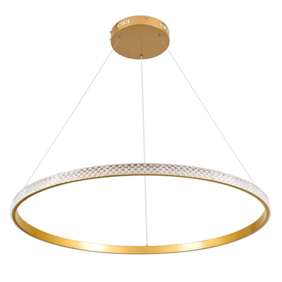 kelvo® DIAMOND KLV-101-0232 Κρεμαστό Φωτιστικό Οροφής LED 67W 6700lm 180° AC 220-240V IP20 Ρυθμιζόμενο Λευκό CCT με Χειριστήριο από 2700K έως 6000K Dimmable - Lumileds SMD Chip - Χρυσό Πλατίνα - Μ80 x Π80 x Υ3cm - 3 Χρόνια Εγγύηση