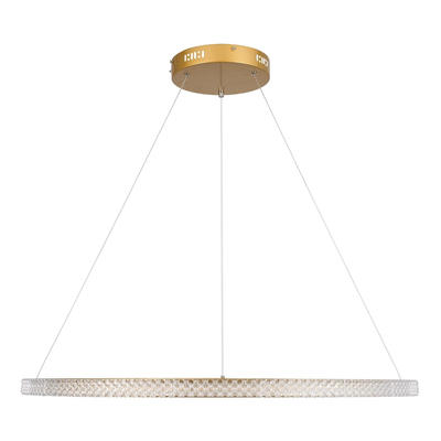 kelvo® DIAMOND KLV-101-0232 Κρεμαστό Φωτιστικό Οροφής LED 67W 6700lm 180° AC 220-240V IP20 Ρυθμιζόμενο Λευκό CCT με Χειριστήριο από 2700K έως 6000K Dimmable - Lumileds SMD Chip - Χρυσό Πλατίνα - Μ80 x Π80 x Υ3cm - 3 Χρόνια Εγγύηση