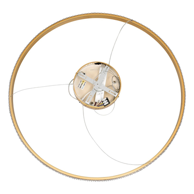 kelvo® DIAMOND KLV-101-0232 Κρεμαστό Φωτιστικό Οροφής LED 67W 6700lm 180° AC 220-240V IP20 Ρυθμιζόμενο Λευκό CCT με Χειριστήριο από 2700K έως 6000K Dimmable - Lumileds SMD Chip - Χρυσό Πλατίνα - Μ80 x Π80 x Υ3cm - 3 Χρόνια Εγγύηση