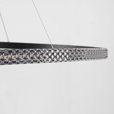 kelvo® DIAMOND KLV-101-0233 Κρεμαστό Φωτιστικό Οροφής LED 75W 7500lm 180° AC 220-240V IP20 Ρυθμιζόμενο Λευκό CCT με Χειριστήριο από 2700K έως 6000K Dimmable - Lumileds SMD Chip - Μαύρο Ματ - Μ100 x Π100 x Υ3cm - 3 Χρόνια Εγγύηση
