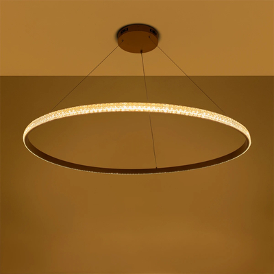 kelvo® DIAMOND KLV-101-0234 Κρεμαστό Φωτιστικό Οροφής LED 75W 7500lm 180° AC 220-240V IP20 Ρυθμιζόμενο Λευκό CCT με Χειριστήριο από 2700K έως 6000K Dimmable - Lumileds SMD Chip - Χρυσό Πλατίνα - Μ100 x Π100 x Υ3cm - 3 Χρόνια Εγγύηση