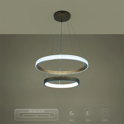 kelvo® DIAMOND KLV-101-0236 Κρεμαστό Φωτιστικό Οροφής LED 75W 7500lm 360° AC 220-240V IP20 Ρυθμιζόμενο Λευκό CCT με Χειριστήριο από 2700K έως 6000K Dimmable - Lumileds SMD Chip - Χρυσό Πλατίνα - Μ60 x Π60 x Υ40cm - 3 Χρόνια Εγγύηση