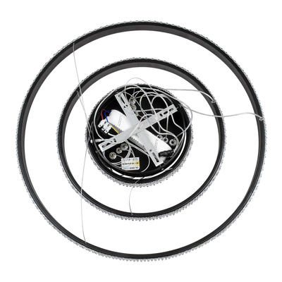 kelvo® DIAMOND KLV-101-0237 Κρεμαστό Φωτιστικό Οροφής LED 100W 10000lm 180° AC 220-240V IP20 Ρυθμιζόμενο Λευκό CCT με Χειριστήριο από 2700K έως 6000K Dimmable - Lumileds SMD Chip - Μαύρο Ματ - Μ60 x Π60 x Υ60cm - 3 Χρόνια Εγγύηση