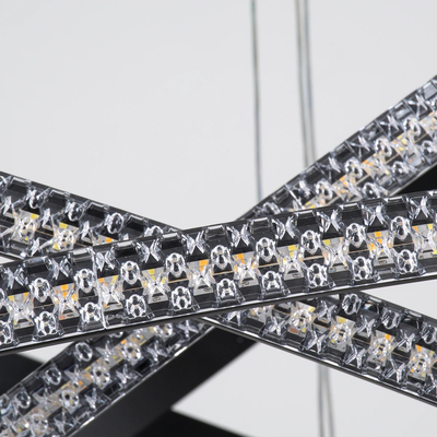 kelvo® DIAMOND KLV-101-0241 Κρεμαστό Φωτιστικό Οροφής LED 150W 15000lm 180° AC 220-240V IP20 Ρυθμιζόμενο Λευκό CCT με Χειριστήριο από 2700K έως 6000K Dimmable - Lumileds SMD Chip - Μαύρο Ματ - Μ100 x Π100 x Υ100cm - 3 Χρόνια Εγγύηση