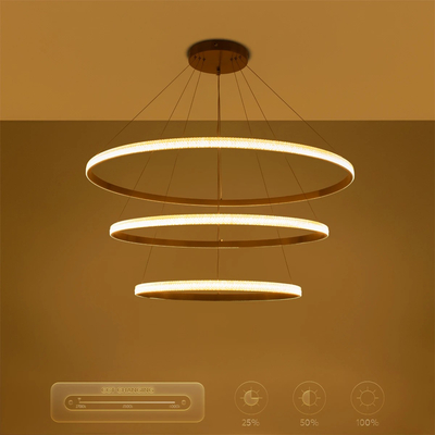 kelvo® DIAMOND KLV-101-0242 Κρεμαστό Φωτιστικό Οροφής LED 150W 15000lm 180° AC 220-240V IP20 Ρυθμιζόμενο Λευκό CCT με Χειριστήριο από 2700K έως 6000K Dimmable - Lumileds SMD Chip - Χρυσό Πλατίνα - Μ100 x Π100 x Υ100cm - 3 Χρόνια Εγγύηση