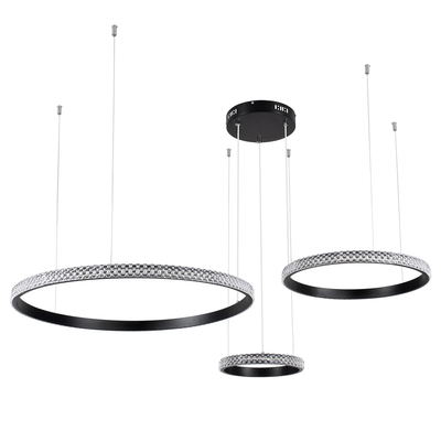 kelvo® DIAMOND KLV-101-0243 Κρεμαστό Φωτιστικό Οροφής LED 100W 10000lm 180° AC 220-240V IP20 Ρυθμιζόμενο Λευκό CCT με Χειριστήριο από 2700K έως 6000K Dimmable - Lumileds SMD Chip - Μαύρο Ματ - Μ110 x Π110 x Υ60cm - 3 Χρόνια Εγγύηση