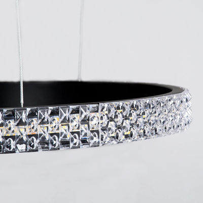 kelvo® DIAMOND KLV-101-0243 Κρεμαστό Φωτιστικό Οροφής LED 100W 10000lm 180° AC 220-240V IP20 Ρυθμιζόμενο Λευκό CCT με Χειριστήριο από 2700K έως 6000K Dimmable - Lumileds SMD Chip - Μαύρο Ματ - Μ110 x Π110 x Υ60cm - 3 Χρόνια Εγγύηση