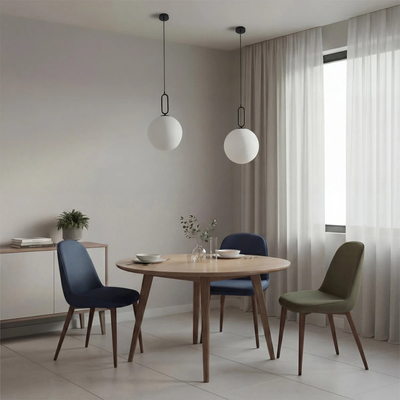 kelvo® BELLISSIMO KLV-101-0374 Κρεμαστό Φωτιστικό Οροφής για Λάμπα με Ντουί E27 AC 220-240V IP20 - Μαύρο Ματ & Λευκό - Μ30 x Π30 x Υ52cm