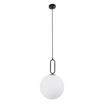 kelvo® BELLISSIMO KLV-101-0374 Κρεμαστό Φωτιστικό Οροφής για Λάμπα με Ντουί E27 AC 220-240V IP20 - Μαύρο Ματ & Λευκό - Μ30 x Π30 x Υ52cm